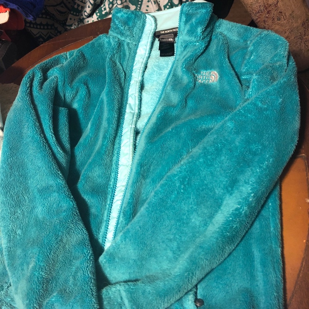 Xs teal zip up north face